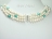 Elegance 3-Row Light Turquoise & White Pearl Necklace