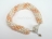 Bridal Pearls - Elegance Peach & White Spiral Pearl Bracelet