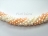 Elegance Peach & White Spiral Pearl Necklace