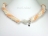 Elegance Peach & White Spiral Pearl Necklace