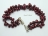 Stylish 2-Row Wine Oval Pearl Bracelet