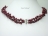 Stylish 2-Row Wine Oval Pearl Necklace