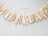 Dragon Tooth Pink Biwa Pearl Necklace 20-22mm with T-Bar clasp