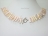 Dragon Tooth Pink Biwa Pearl Necklace 20-22mm with T-Bar clasp