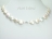 Art Deco White Coin Pearl Necklace 13-14mm