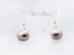 Enchanting Grey Baroque Pearl Earrings