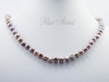 Enchanting Grey Baroque Pearl Necklace with Toggle Clasp