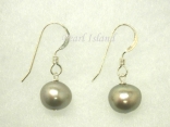 Enchanting Grey Baroque Pearl Earrings