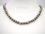 Enchanting Grey Baroque Pearl Necklace with Toggle Clasp