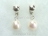 4 x Quality White Baroque Pearl Earrings 10-10.5mm