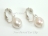 2 x Quality White Baroque Pearl Earrings 10-10.5mm