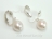 White Baroque Pearl Clip on or Lever back Earrings 10-10.5mm