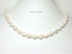Enchanting White Baroque Pearl Necklace