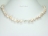 Enchanting Peach White Baroque Pearl Necklace