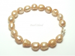 Enchanting Sandy Baroque Pearl Bracelet