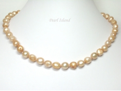 Enchanting Sandy Baroque Pearl Necklace