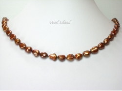 Enchanting Chocolate Brown Baroque Pearl Necklace