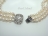 Bridal Pearls - Prestige 3-Strand White Freshwater Pearl Necklace