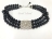 Prestige 3-Strand Peacock Black Freshwater Pearl Choker with Decorative Clasp