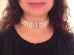 Prestige 3-Strand White Freshwater Pearl Choker