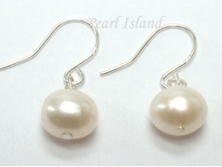 Prestige White Pearl Earrings with one pearl 8-8.5mm
