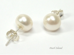 Prestige White Pearl Studs 8.5-9mm