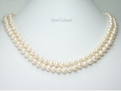 Bridal Pearls - Prestige 2-Strand White Pearl Necklace 8-8.5mm