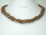 Miniature 6-Row Brown Baroque Pearl Necklace