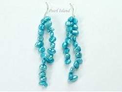 Miniature Turquoise Baroque Pearl Earrings