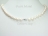 Petite White Freshwater Oval Pearl Necklace 7-8mm