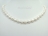 Petite White Oval Pearl Necklace 7-8mm with Magnetic Clasp
