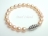 Petite Peach Oval Pearl Bracelet 7-8mm with Magnetic Clasp