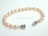 Petite Peach Oval Pearl Bracelet 7-8mm with Magnetic Clasp