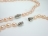 Petite Peach Oval Pearl Necklace 7-8mm with Magnetic Clasp