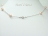 Petite Peach Oval Pearl Floating Necklace 7-8mm