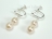 Petite White Oval Pearl Screw Earrings 7-8mm