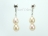 Petite White Oval Pearl Screw Earrings 7-8mm