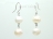 White Baroque Pearl Dangle Earrings 8-9mm