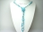 44 inch Ardent Turquoise & White Baroque & Blister Pearl Rope Necklace