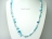 44 inch Ardent Turquoise & White Baroque & Blister Pearl Rope Necklace