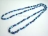 Ardent Dark Blue Turquoise Baroque Pearl Long Necklace 6-8mm_40inch