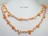 42 Inc Ardent Orange W Baroque & Blister Pearl Rope Necklace