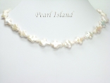 Enigma White Cross Pearl Necklace