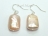 Enigma Peach Rectangle Pearl Earrings