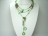 Joie de vivre Olive Green Pearl & Shell Open Rope Necklace