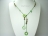 Joie de vivre Olive Green Pearl & Shell Open Rope Necklace