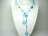 Joie de vivre Blue Pearl & Shell Open Rope Necklace