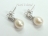 White Drop Pearl Elegant Earrings 8x11mm