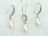Chic White Drop Pearl Pendant and Earring Set 8X11mm