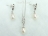 Countessa White Drop Pearl Pendant and Earring Set 8X11mm